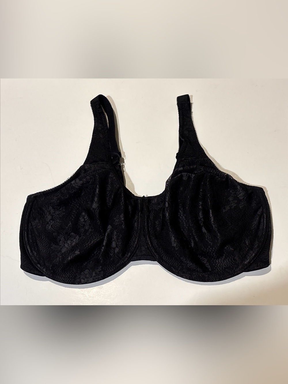 Wacoal Clear & Classic 855244 Black Underwire Bra No Padding Sz 38G